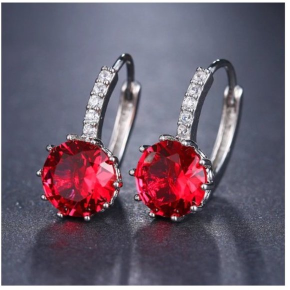 Jewelry - 18k White Gold and Lab Created Ruby